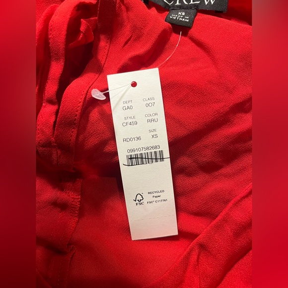 J.Crew Ruffle chiffon top - Picture 6 of 7